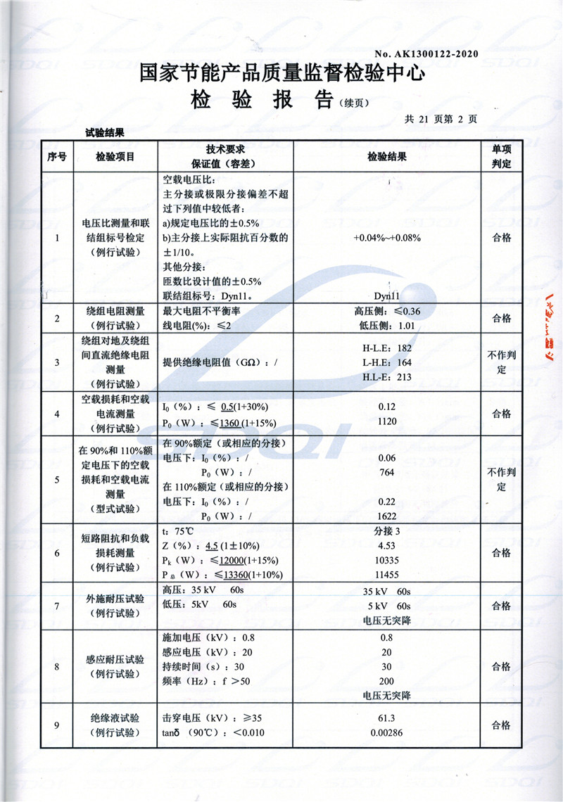 高低压试验报告-S11-1250临朐临朐临朐油浸式变压器-2.jpg